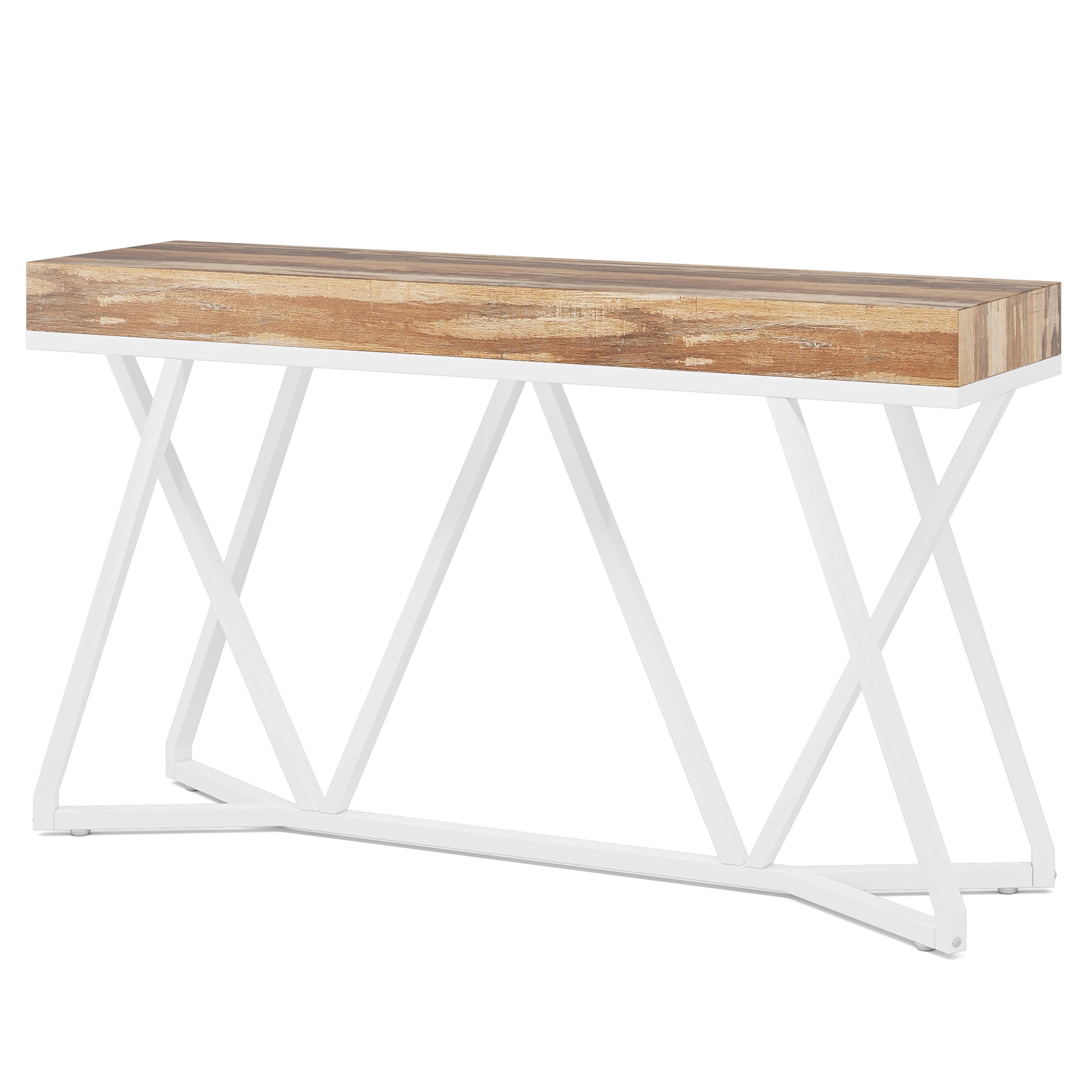 Konsolentisch im Landhausstil, 140cm Sofatisch, Eingangstisch aus Holz
