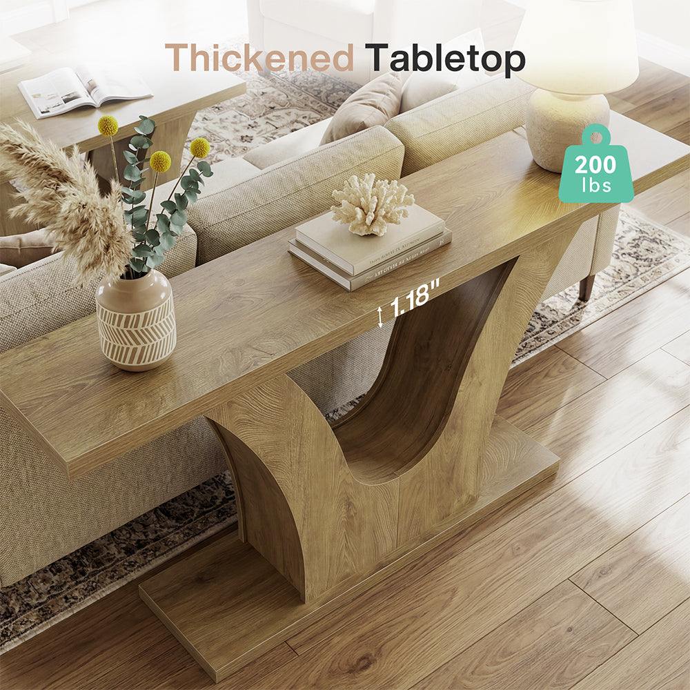 Tribesigns Konsolentisch 160 cm schmal mit V-Gestell, Flurtisch modern für Eingangsbereich & Wohnzimmer