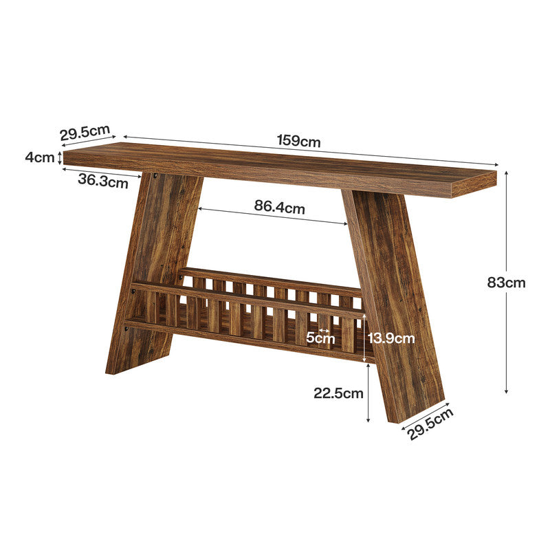 Landhaus-Konsole - 160 cm Langer schmaler Sofatisch
