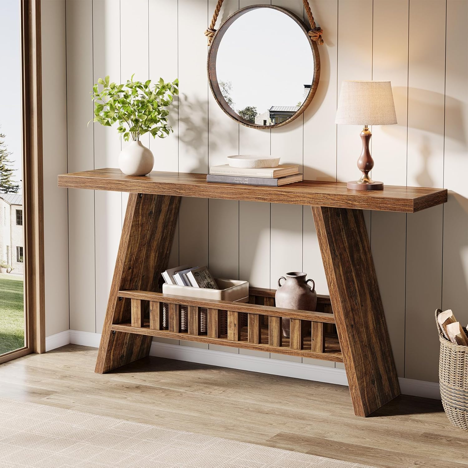 Landhaus-Konsole - 160 cm Langer schmaler Sofatisch