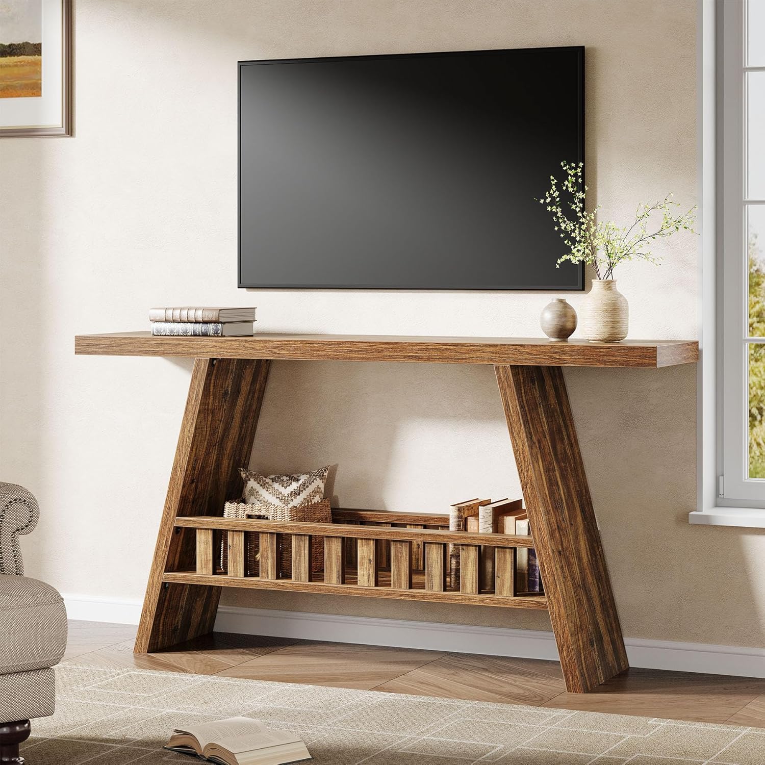Landhaus-Konsole - 160 cm Langer schmaler Sofatisch