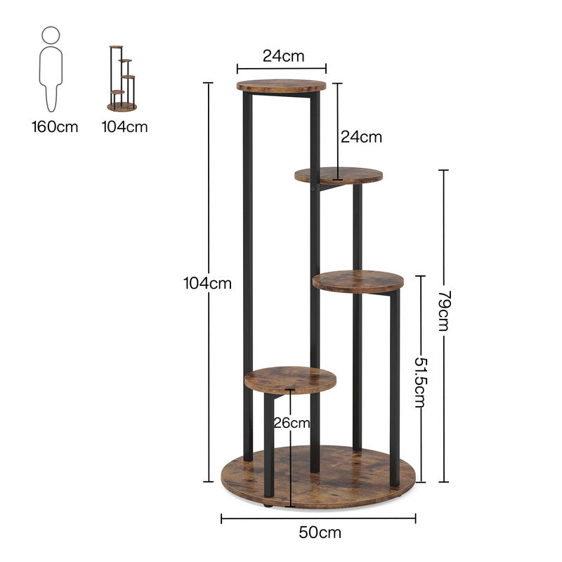 Pflanzenständer für den Innenbereich, mit Metallrahmen für Balkon, Garten, Terrasse