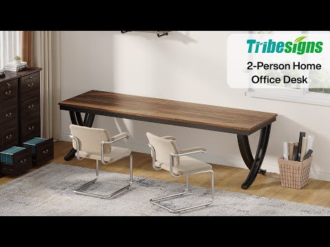 Doppelter Langer Schreibtisch,Schreibtisch, Computertisch, für Home Office