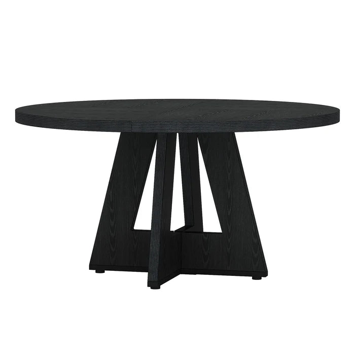 4 Personen Runder Esstisch, 120 cm Bauernhaus Esstisch mit Holztischplatte und Beinen