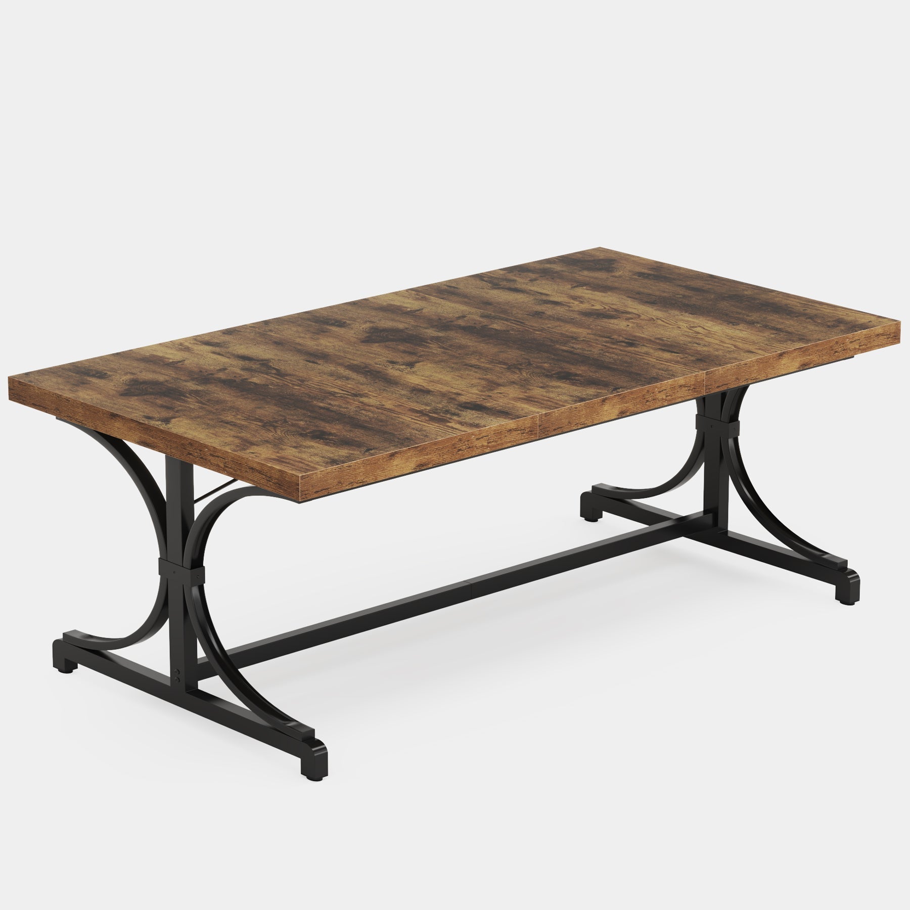 Wood Dining Table, 62.4" Sturdy Kitchen Table for Kitchen, Living Room Tribesigns