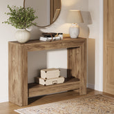 Tribesigns Konsolentisch 105 cm im Landhausstil, Schmaler Flurtisch mit offener Ablage 3
