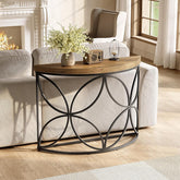 110 cm Sofatisch - Industrielle Konsole mit Blumenmotiv für Wohnzimmer & Flur 3
