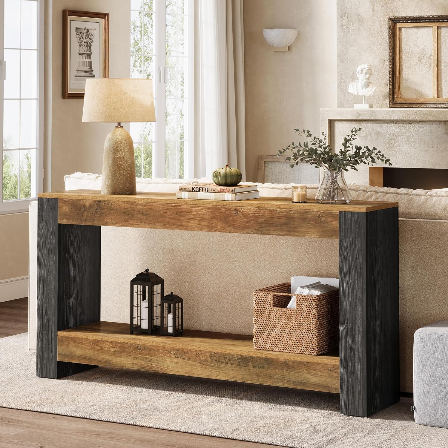 160 cm Konsolentisch - Landhaus-Sofatisch in für Flur & Wohnzimmer