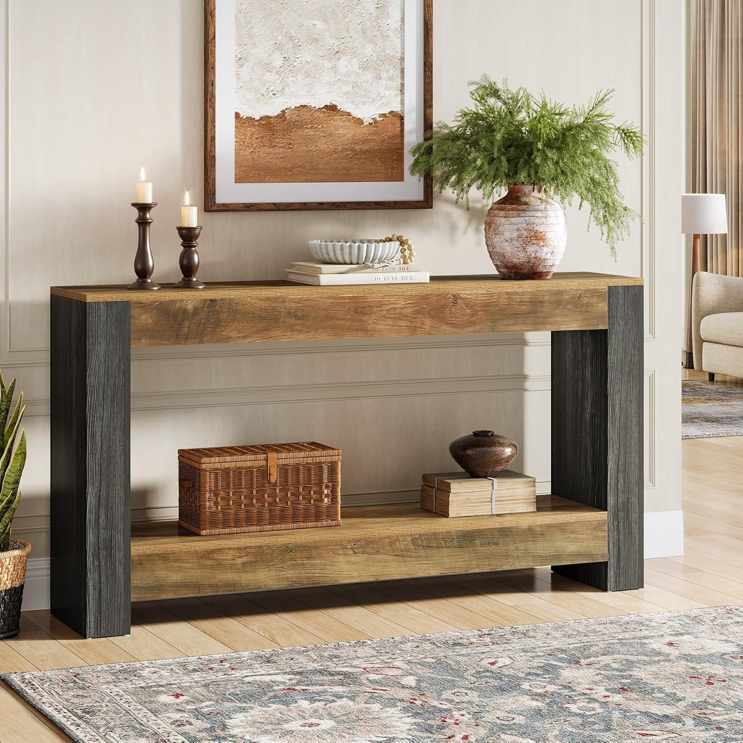 160 cm Konsolentisch - Landhaus-Sofatisch in für Flur & Wohnzimmer