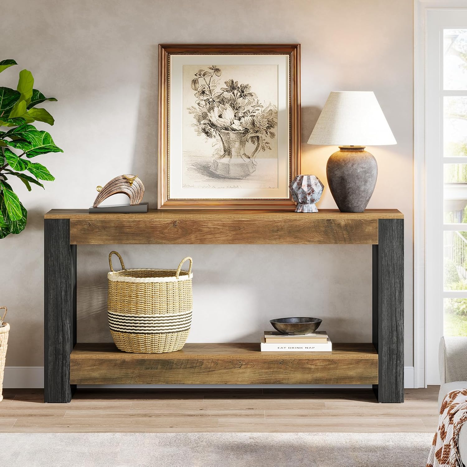 160 cm Konsolentisch - Landhaus-Sofatisch in für Flur & Wohnzimmer