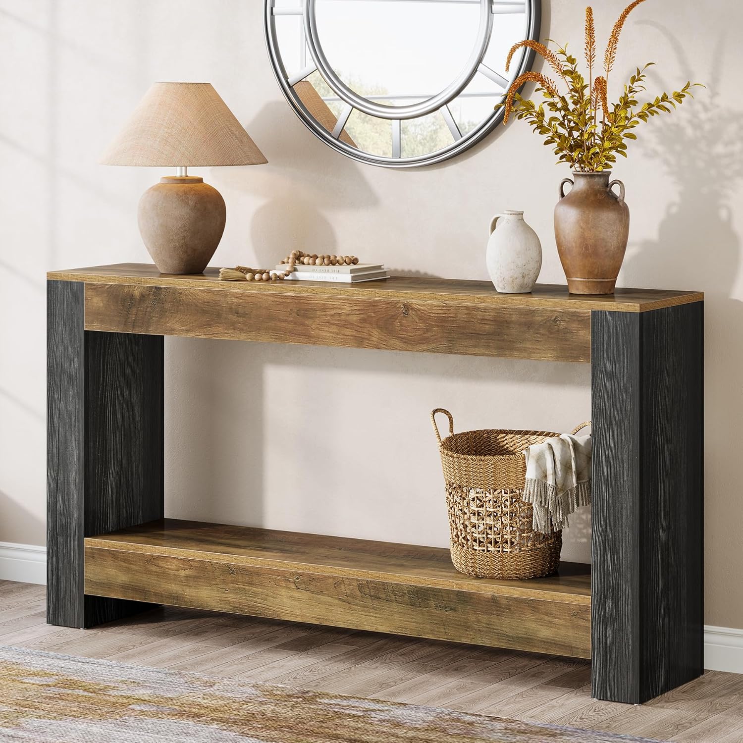 160 cm Konsolentisch - Landhaus-Sofatisch in für Flur & Wohnzimmer