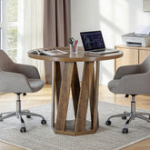 Tribesigns Runder Konferenztisch 80 cm für 2–4 Personen, stabiler Bürotisch 3