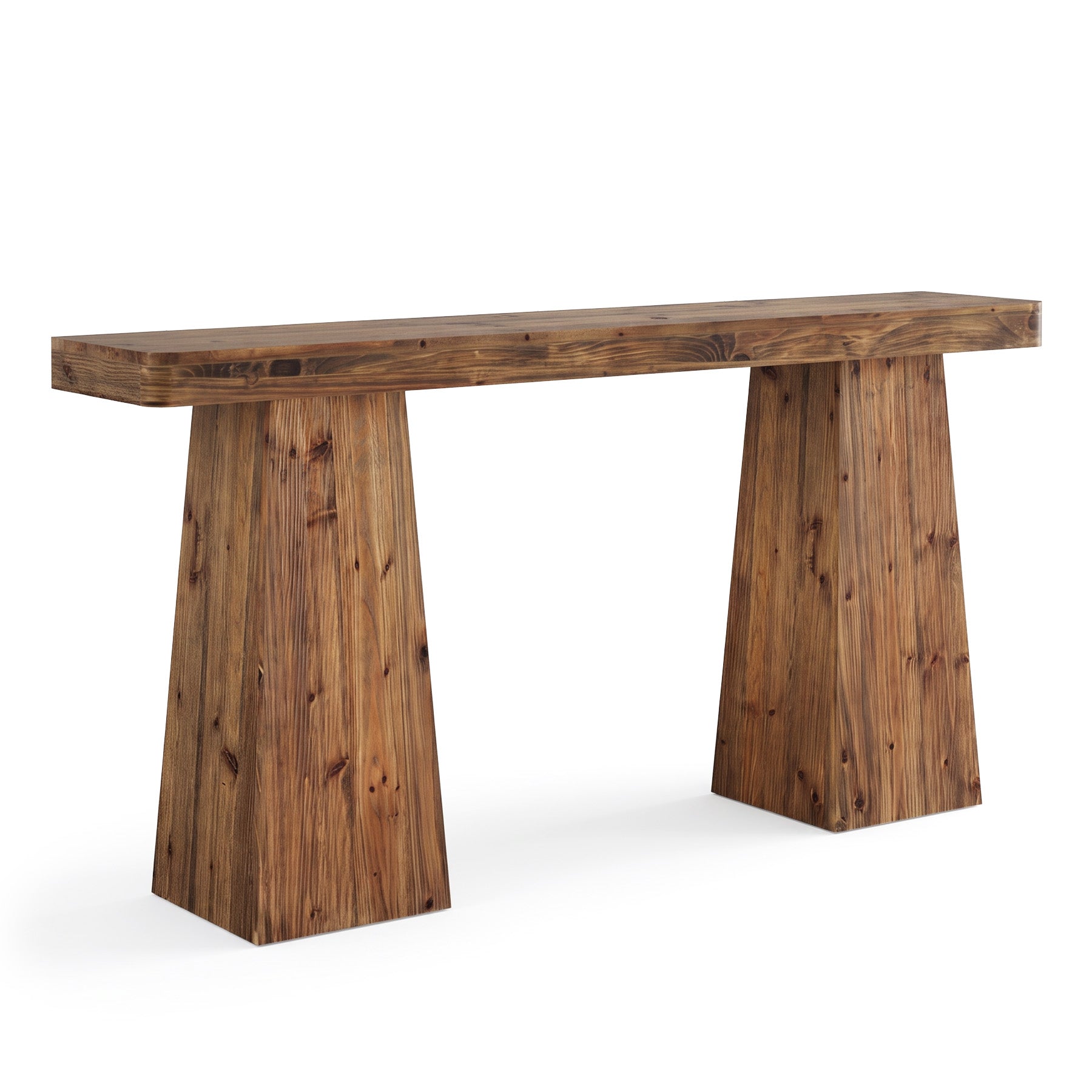 Tribesigns Massivholz Konsolentisch 160 cm, Schmaler Sofatisch hinter der Couch