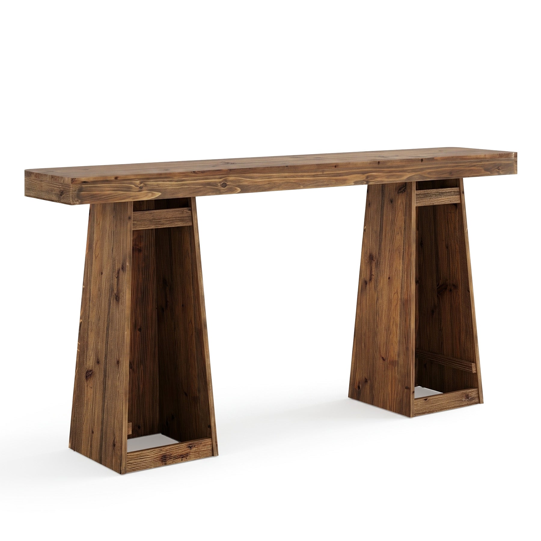 Tribesigns Massivholz Konsolentisch 160 cm, Schmaler Sofatisch hinter der Couch