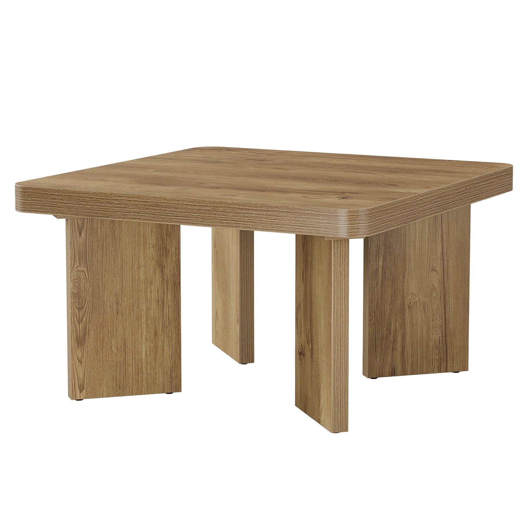 Tribesigns Quadratischer Couchtisch 80 cm, Kleiner Wohnzimmertisch im Landhausstil mit starker Tischplatte
