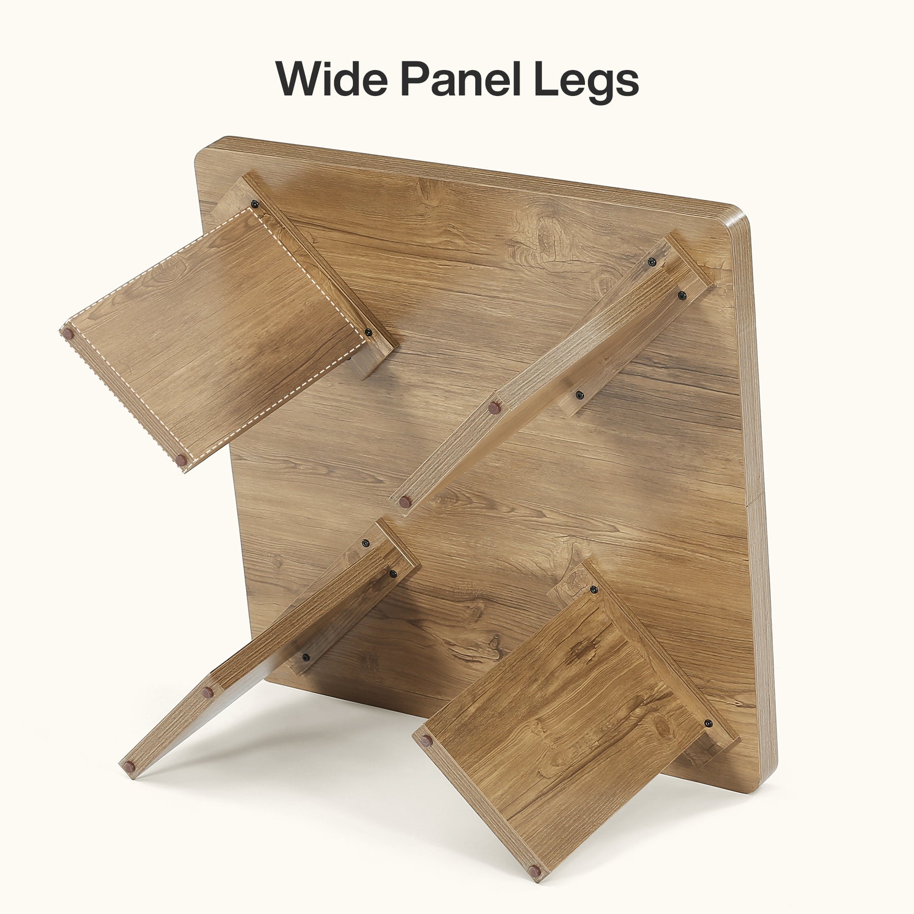 Tribesigns Quadratischer Couchtisch 80 cm, Kleiner Wohnzimmertisch im Landhausstil mit starker Tischplatte