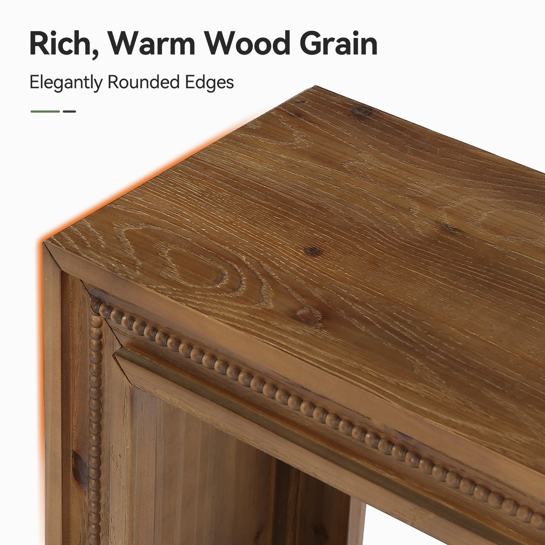 Tribesigns Massiver Holz Konsolentisch 160 cm im Landhausstil, schmaler Flurtisch mit 2 Ebenen