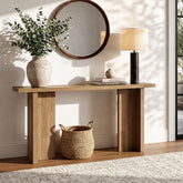 Tribesigns Konsolentisch 160 cm, schmaler Sofatisch in moderner Holzoptik 3