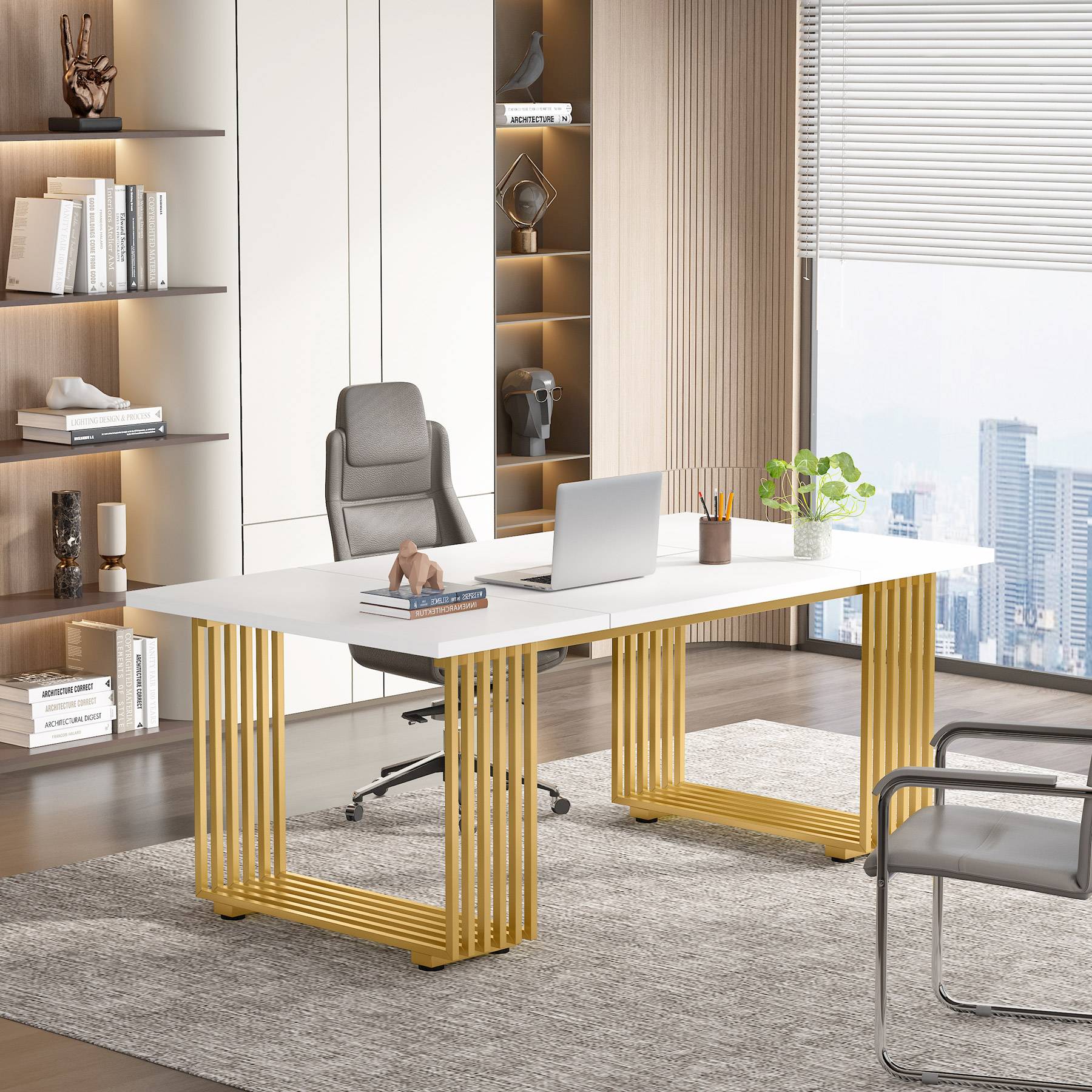 180 cm Executive-Schreibtisch, moderner Büro-Computertisch-Konferenztisch