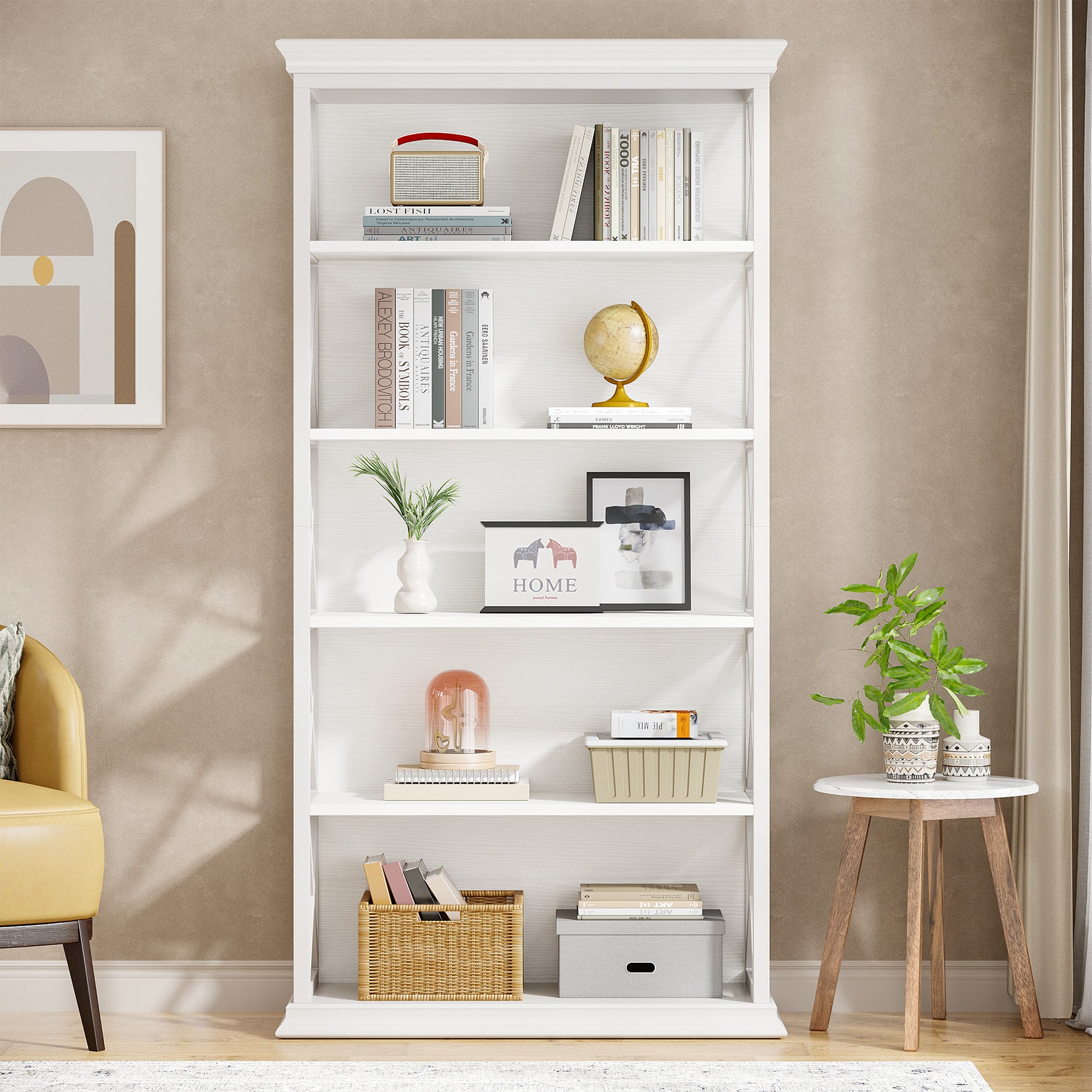 6-stöckiges Bücherregal, 180cm Etagere Bücherregal für das Home Office