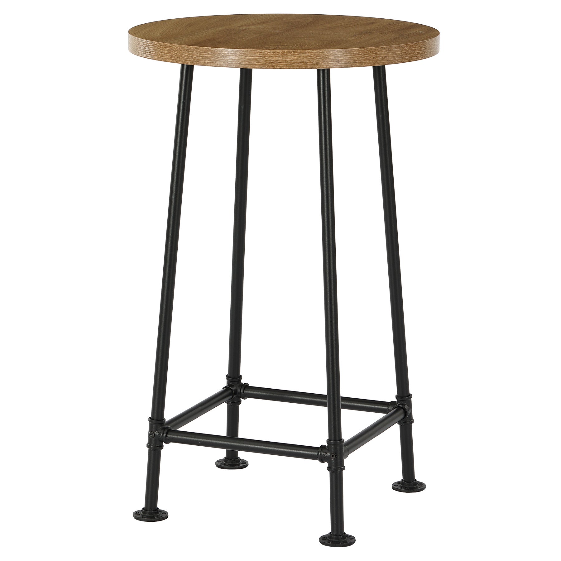 Tribesigns Bartisch Rund 95 cm Hoch, Industrial Stehtisch mit Metall-Fußstütze