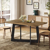 Tribesigns Esstisch 120 cm für 2–4 Personen, Küchentisch im Industrial-Landhausstil mit stabilem Mittelfuß 3