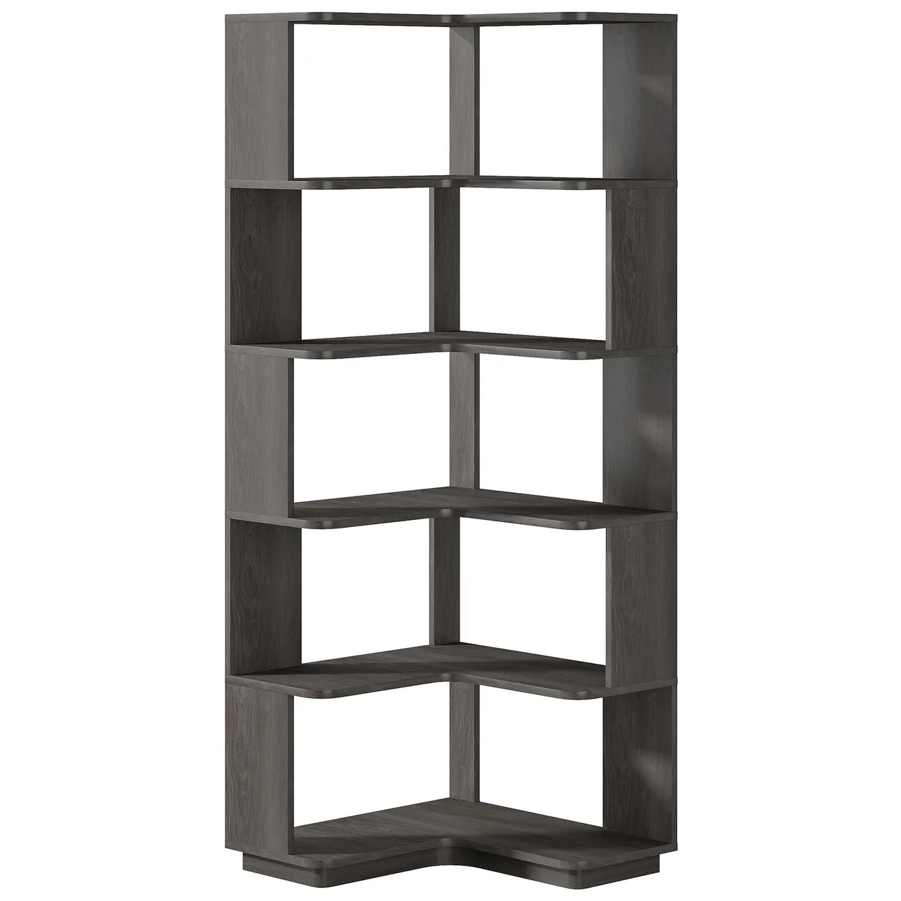 Eckregal, 6-stöckiges Bücherregal, Etagere-Lagerregal