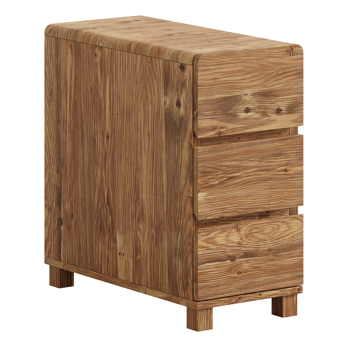 Tribesigns Massivholz Beistellschrank mit 3 Schubladen, 60 x 30 cm im Landhausstil