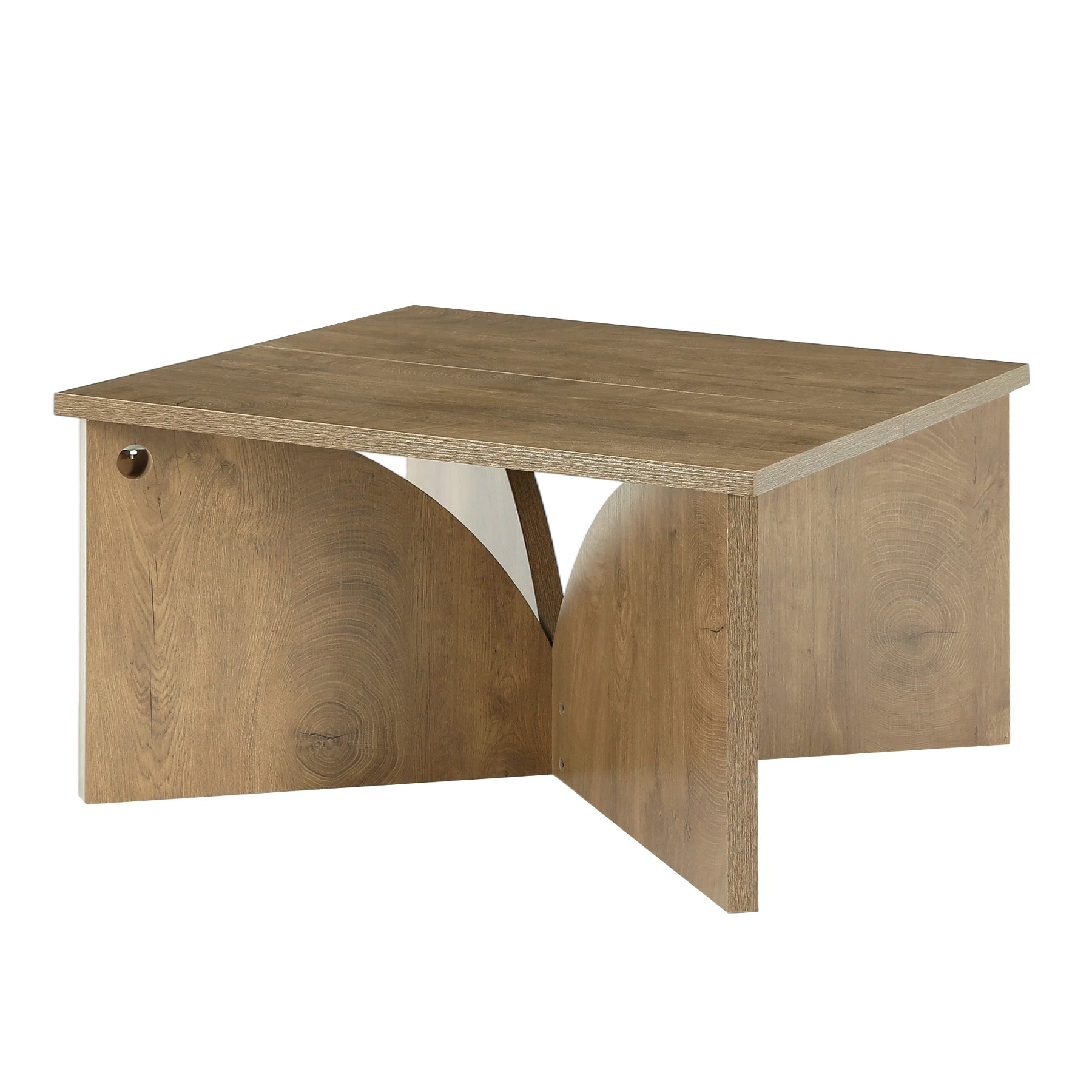 Tribesigns Kleiner quadratischer Couchtisch 80 cm, Beistelltisch im Landhausstil mit stabilem Sockel