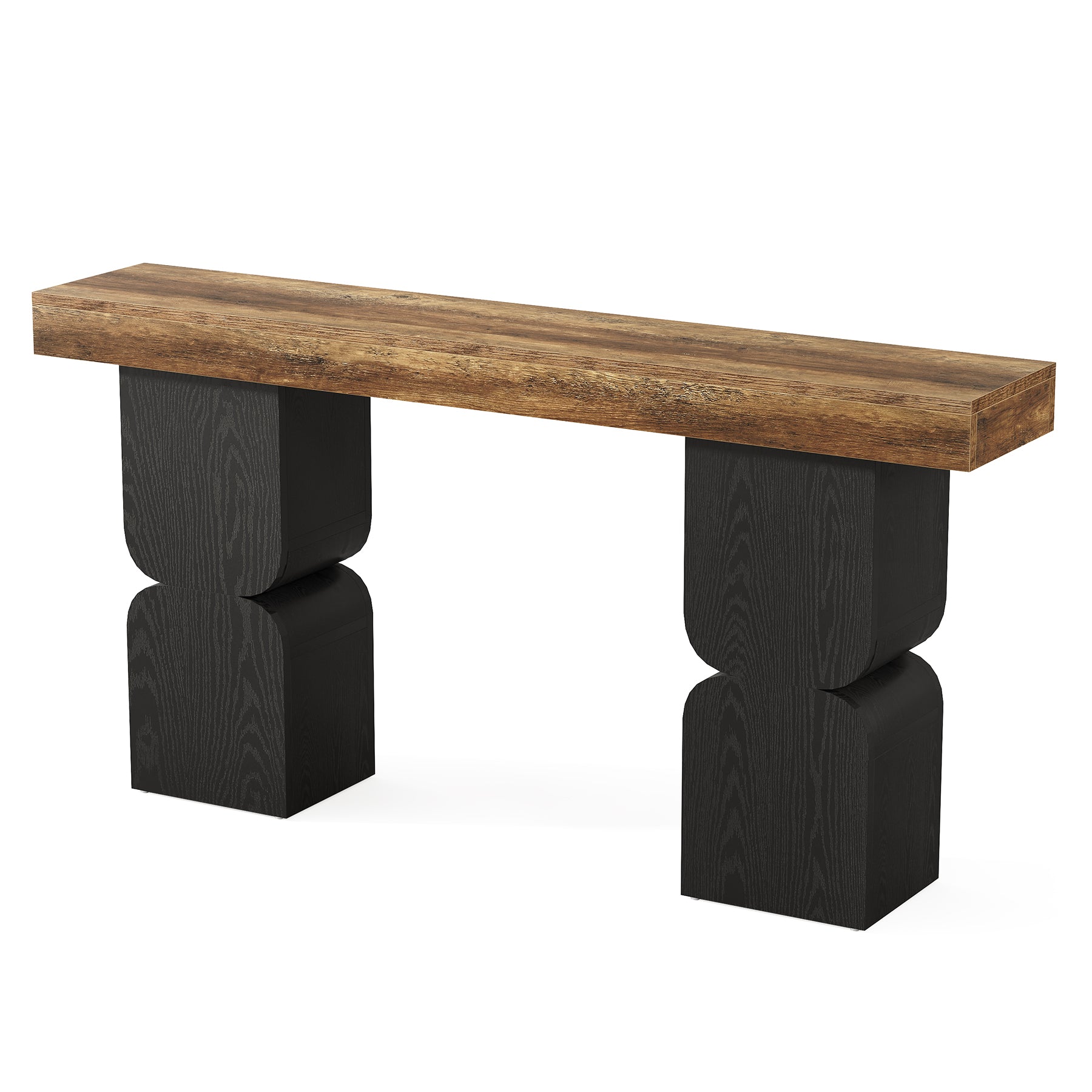 Konsolentisch 160 cm, Moderner Sofatisch hinter dem Sofa mit Color-Blocking-Design für Flur & Wohnzimmer