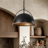 Tribesigns Industrie-Pendelleuchte Ø33 cm, Höhenverstellbare Hängeleuchte mit Metallschirm in Schwarz, E27 Deckenlampe 3