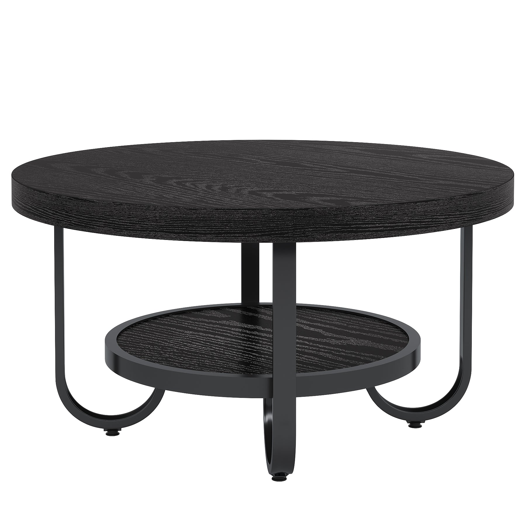 79 cm Couchtisch, 2-stufiger Mitteltisch, Cocktail-Teetisch mit Ablagen