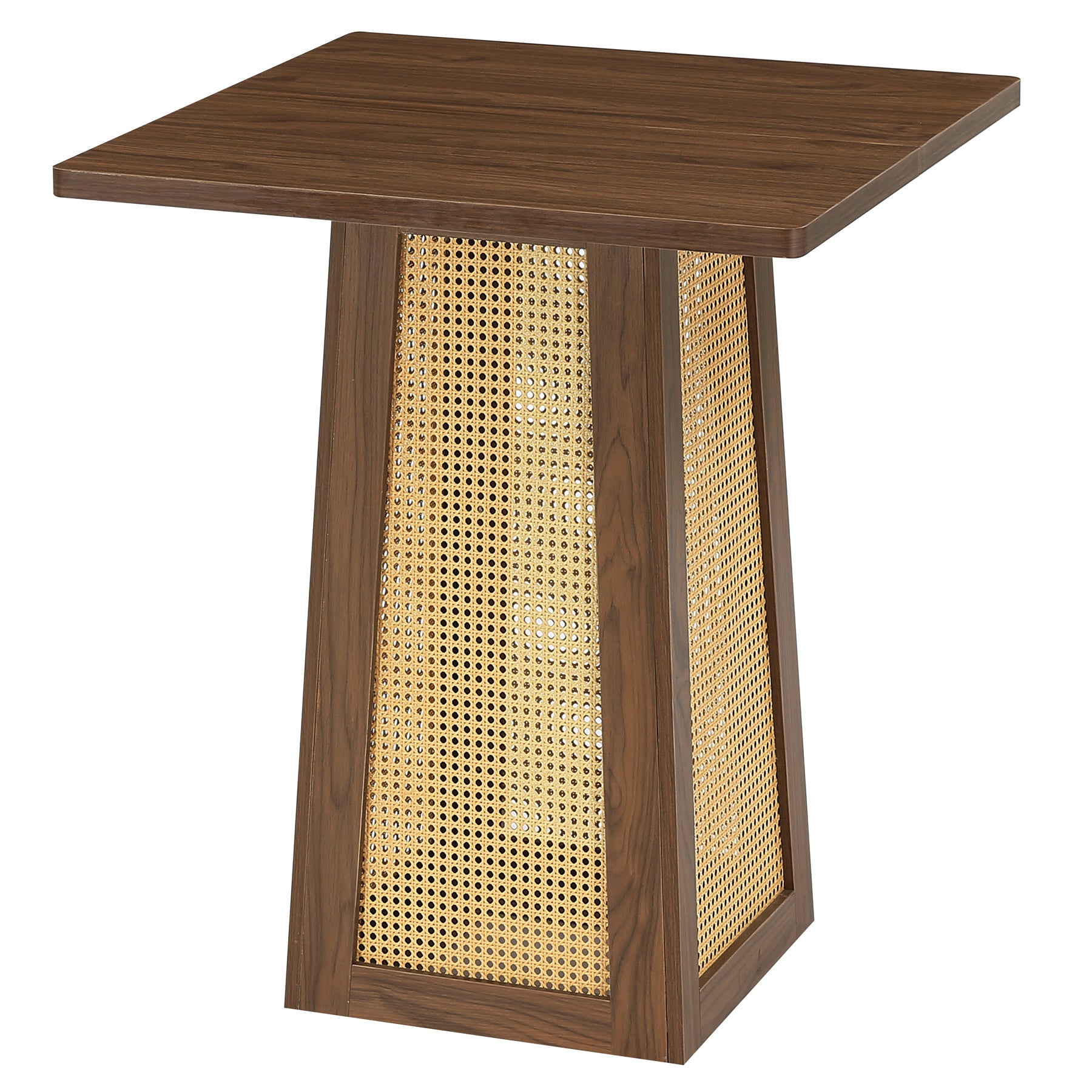 Tribesigns Bartisch 80 x 80 cm mit Sockelfuß, Küchen-Bartisch für 2–4 Personen im Landhausstil