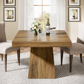 Quadratischer Esstisch 80x80 cm für 4 Personen, kompakter Küchentisch im Landhausstil mit stabilem Sockel 3