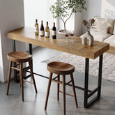 Tribesigns Bartisch 180 cm, Langer Stehtisch mit Metallgestell und Fußstütze 3