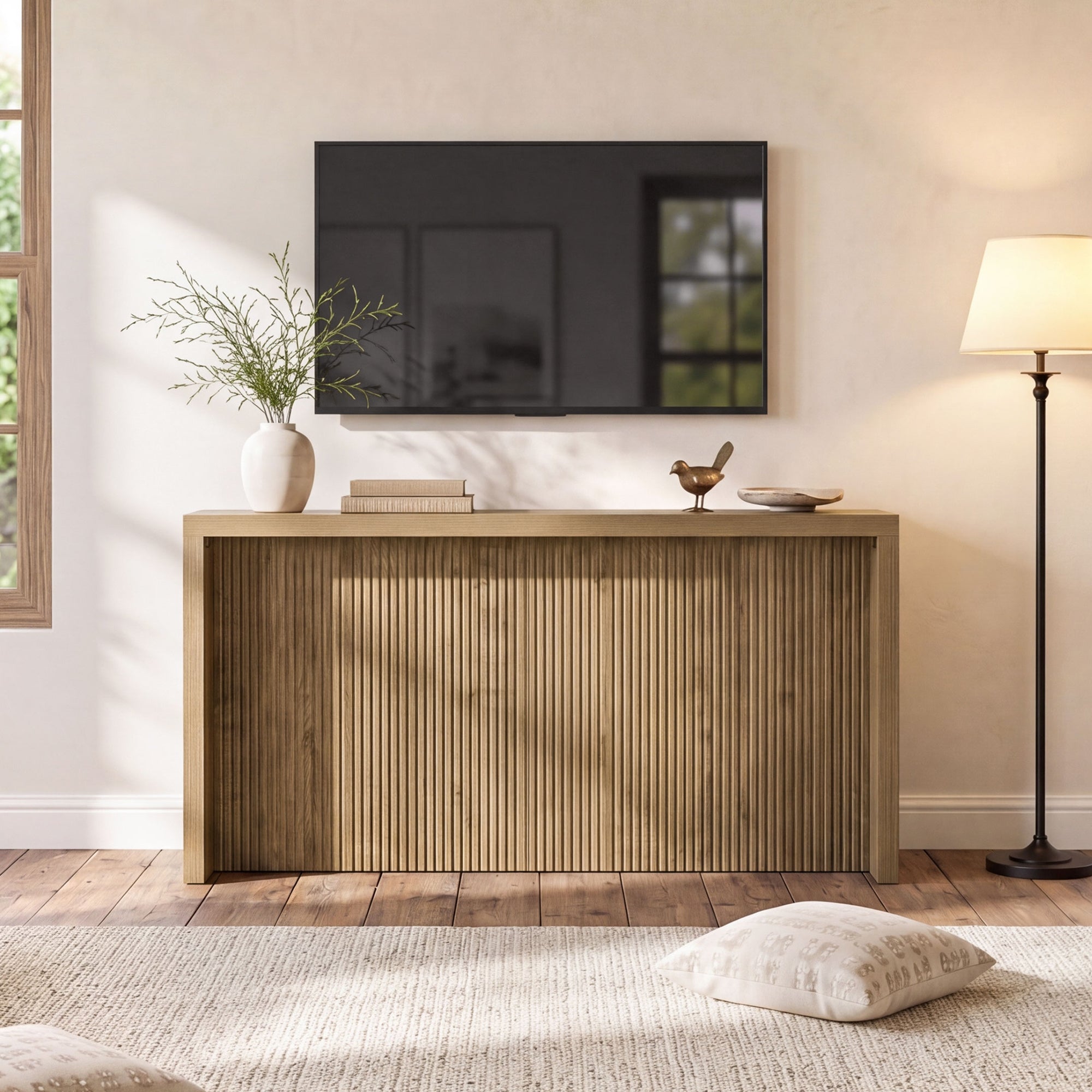 Tribesigns Konsolentisch 160 cm schmal, Flurtisch mit 5 cm starker Tischplatte