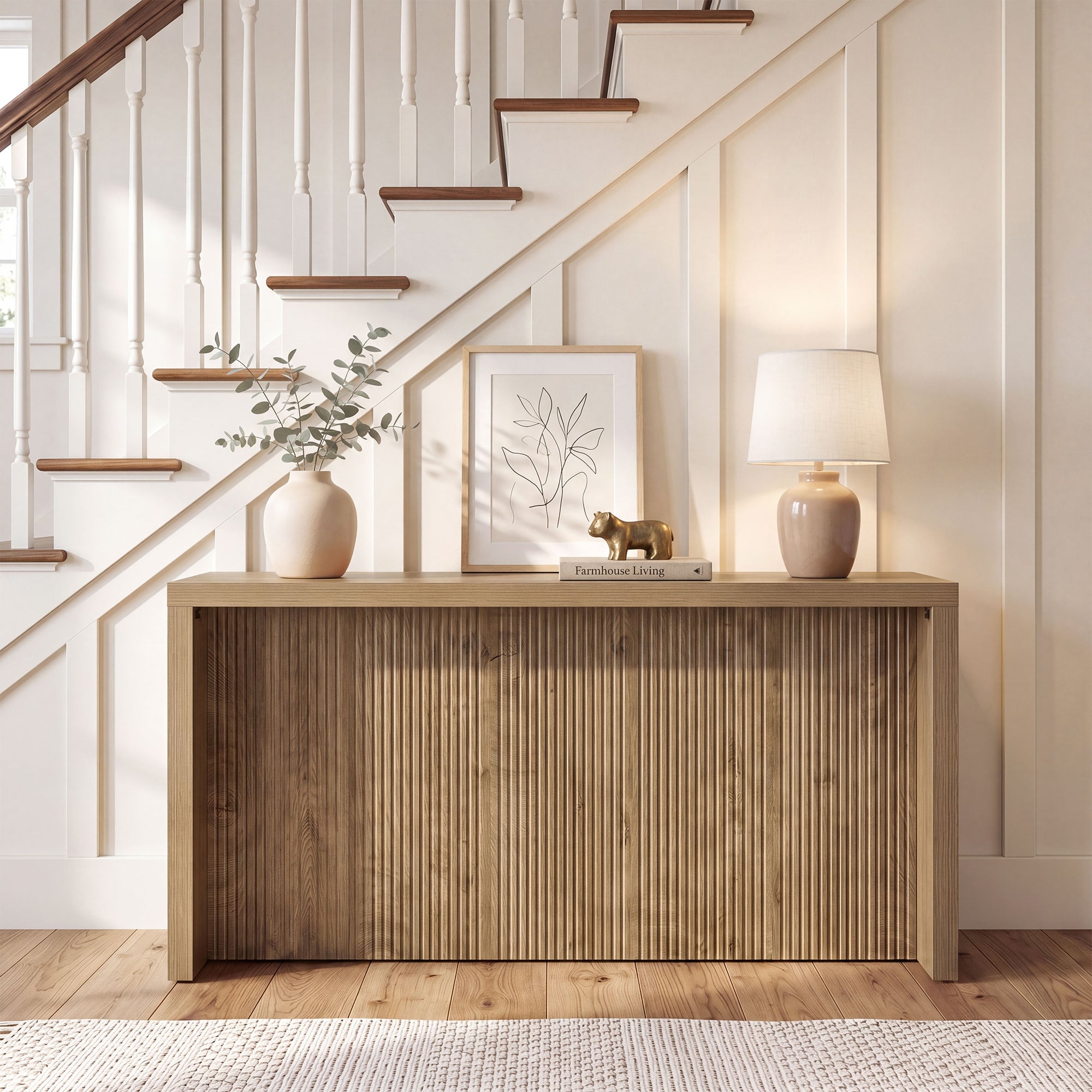 Tribesigns Konsolentisch 160 cm schmal, Flurtisch mit 5 cm starker Tischplatte