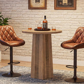 Runder Bartisch 80 cm mit geriffeltem Säulenfuß, moderner Bistrotisch in Thekenhöhe 3