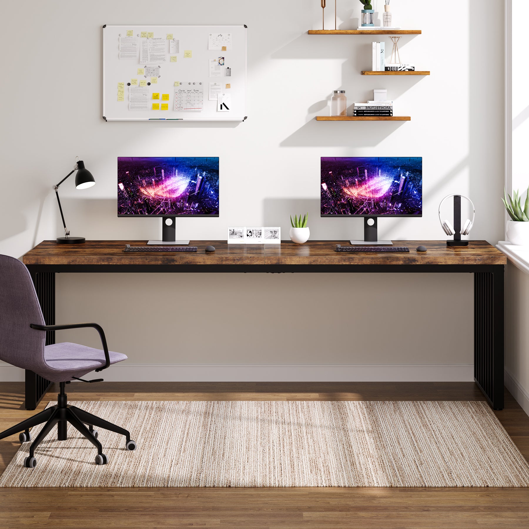 180cm Zwei-Personen-Schreibtisch, langer Executive-Schreibtisch, Doppel-Computertisch