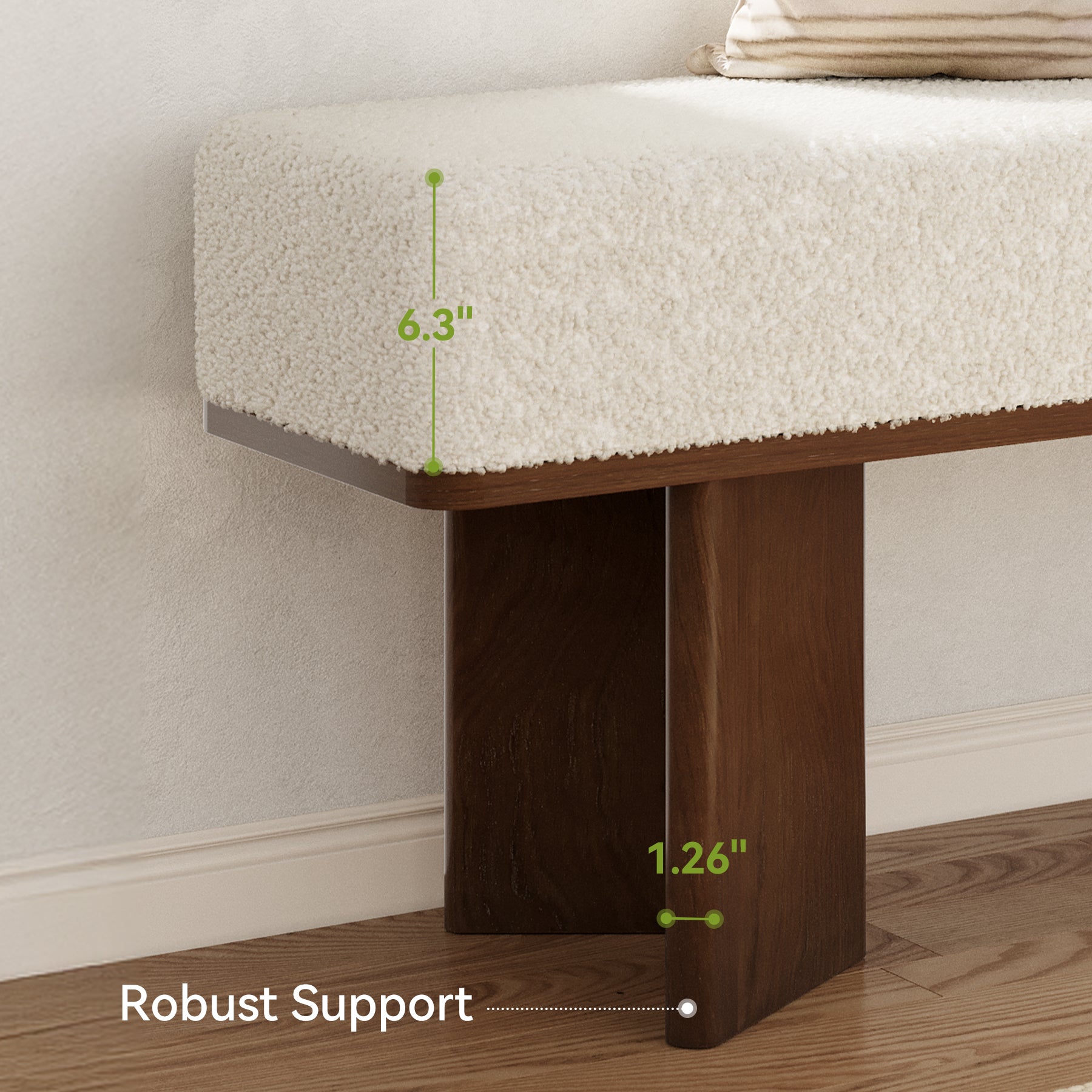 120 cm Aufbewahrungsbank mit Kissen, Gepolsterte Sitzbank für Eingangsbereich & Schlafzimmer