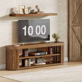Tribesigns TV Lowboard 120 cm für Fernseher bis 55 Zoll, TV-Schrank mit 2 offenen Ablagen 3