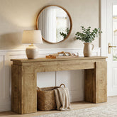 Tribesigns Konsolentisch 160 cm schmal, Flurtisch im Landhausstil hinter Sofa mit Ablage 3