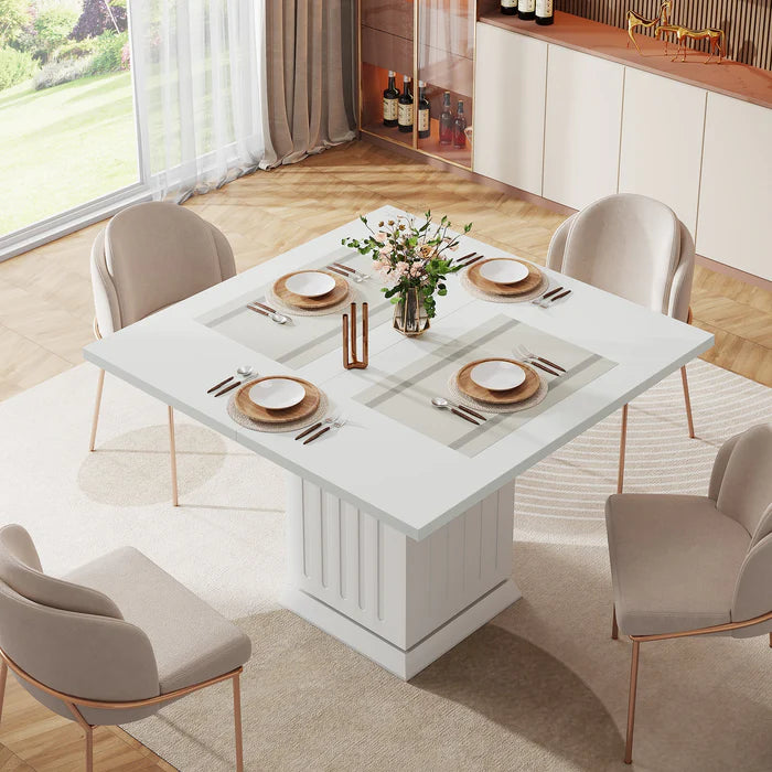 90 cm Esstisch, moderner quadratischer Küchentisch für 4 Personen