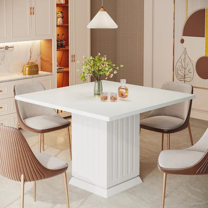 90 cm Esstisch, moderner quadratischer Küchentisch für 4 Personen