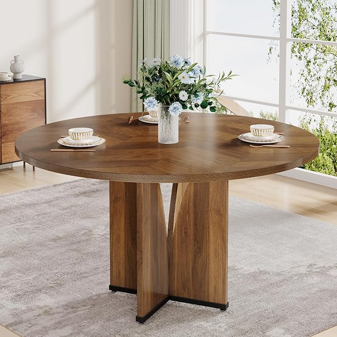100 cm Esstisch aus Holz, Küchentisch im Landhausstil für 4 Personen