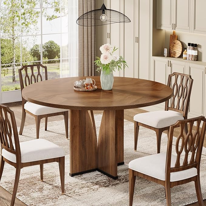 100 cm Esstisch aus Holz, Küchentisch im Landhausstil für 4 Personen