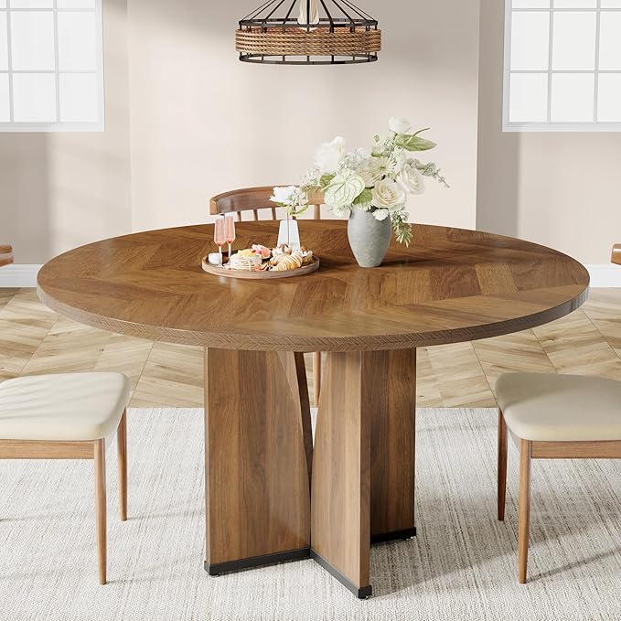 100 cm Esstisch aus Holz, Küchentisch im Landhausstil für 4 Personen
