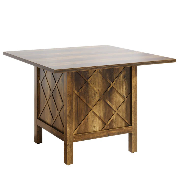 100 cm Esstisch, quadratischer Esstisch aus Holz für 4 Personen