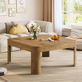 Quadratischer Couchtisch 100 cm im Landhausstil, Wohnzimmertisch mit stabilen geschwungenen Beinen 3
