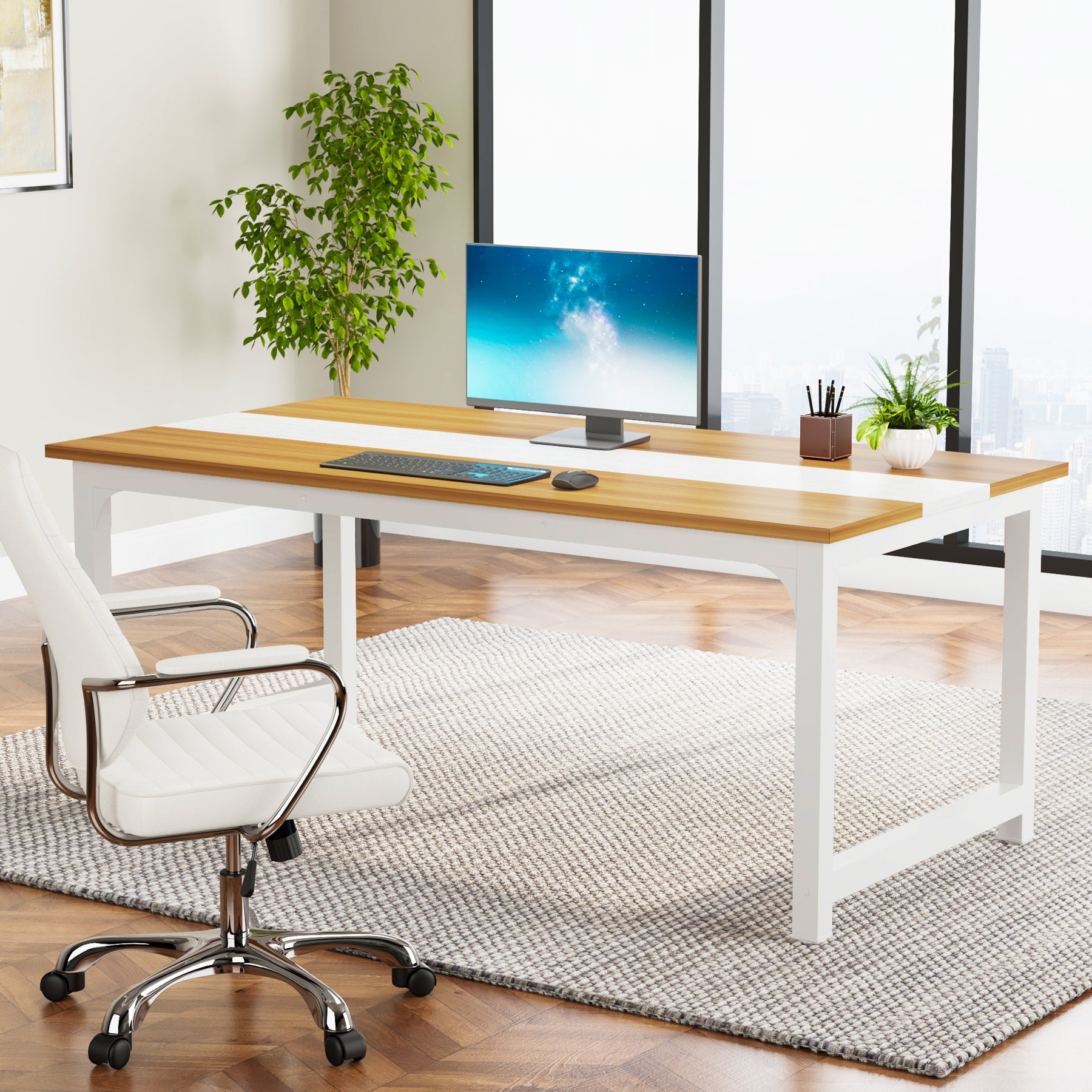 Moderner Computertisch Studie Schreibtisch Arbeitsplatz für Home Office